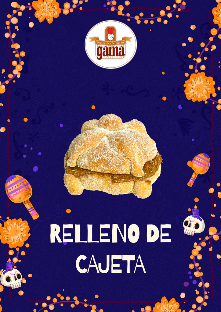 Pan de muerto cajeta
