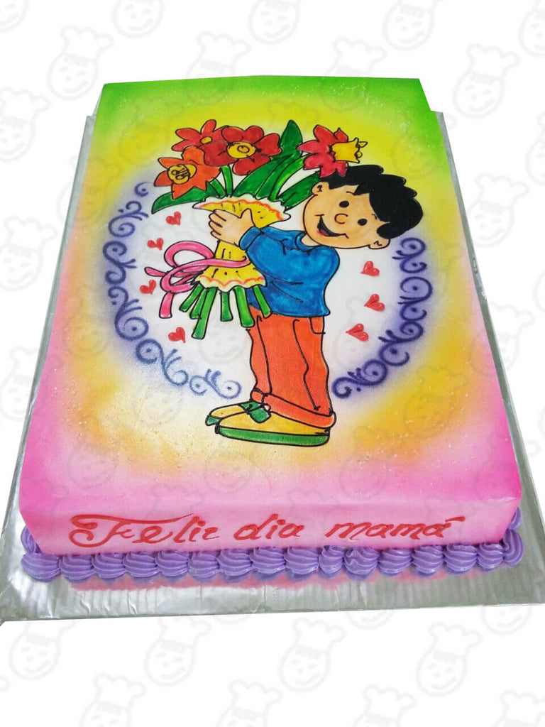 Niño con Flores